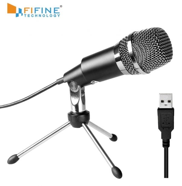 FIFINE USB Condenser Microphone for PC & MacBook, Highly Sensitive for Gaming and Video Recording