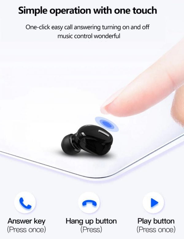 Mini In-Ear Bluetooth 5.0 Earphone With Mic for All Phones