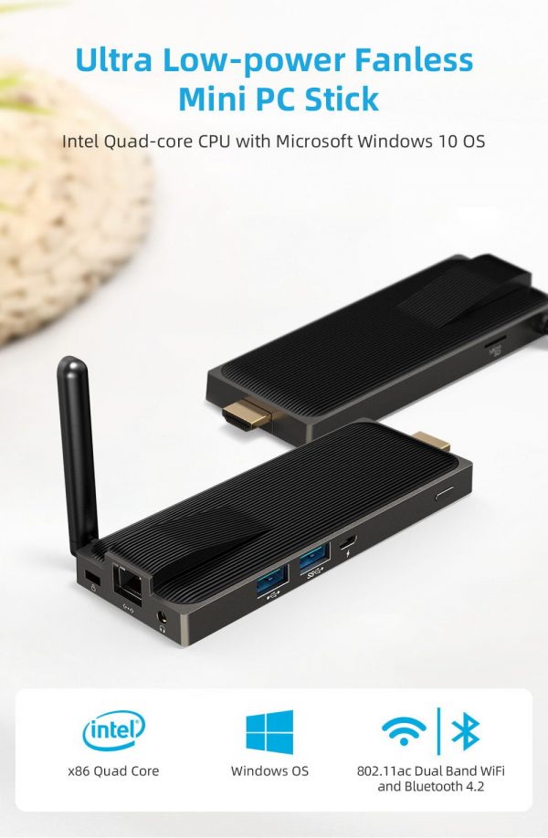 Mini PC Stick Intel Celeron J4125 Quad Core